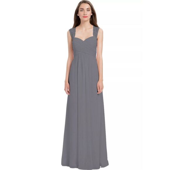 Bill Levkoff Sweetheart Maxi‎ Bridal Dress Grey Size 0 - Picture 1 of 15